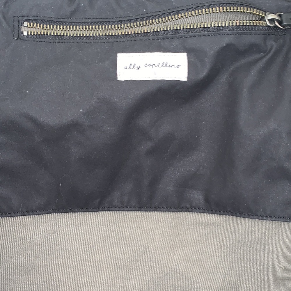 Waxed Cotton and Leather Ally Capellino Carry All Bag - Fr… - Picture 5 of 6